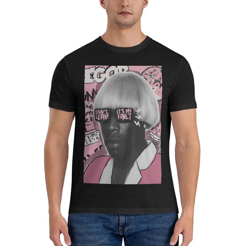 Rapper Tyler Creator Basic Short Sleeve Casual - Adult & Kids T-Shirts, Sweatshirts & Hoodies apparel design preview 1