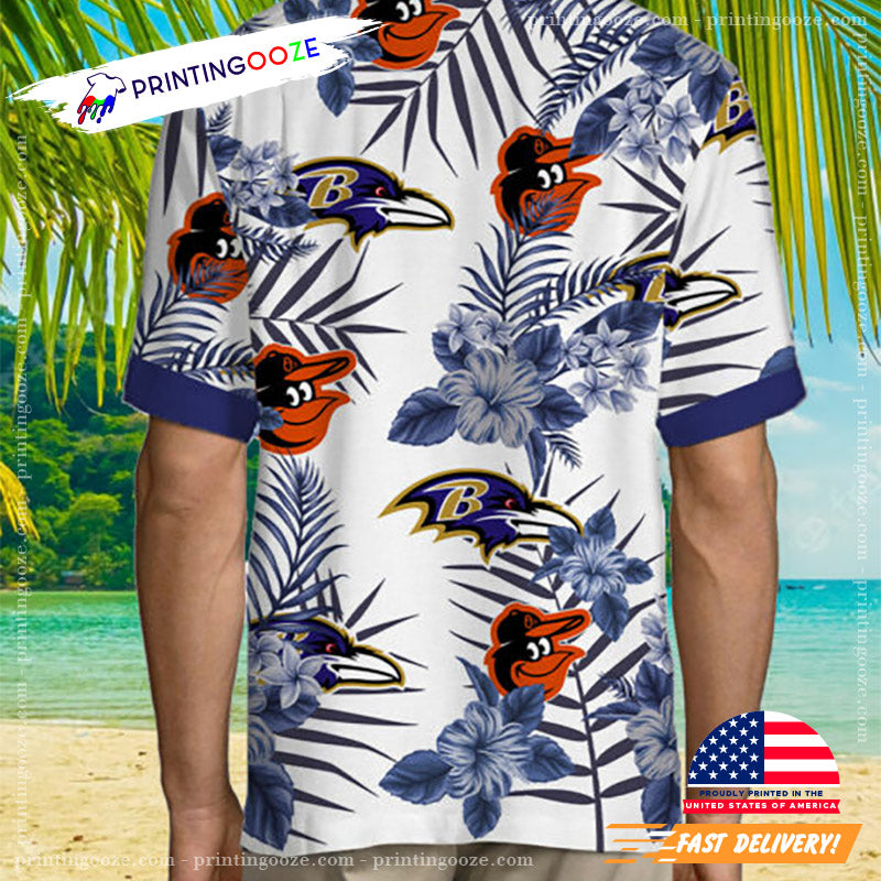 Ravens Orioles Hawaiian - Adult & Kids T-Shirts, Sweatshirts & Hoodies apparel design preview 1