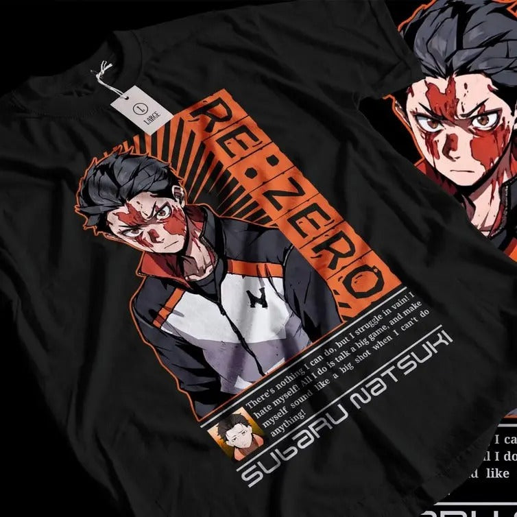 Re:Zero Re Zero Emilia Ram Subaru Japanese Manga - Adult & Kids T-Shirts, Sweatshirts & Hoodies apparel design preview 1
