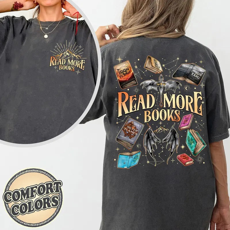 Read More Books Comfort Colors Book Lovers Fantasy - Adult & Kids T-Shirts, Sweatshirts & Hoodies apparel design preview 1