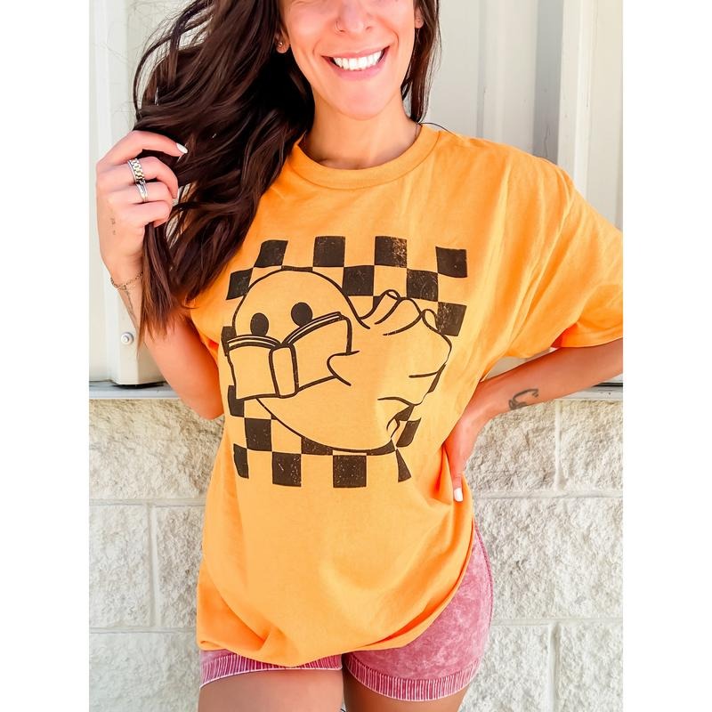 Reading Ghost Checkered - Adult & Kids T-Shirts, Sweatshirts & Hoodies apparel design preview 1
