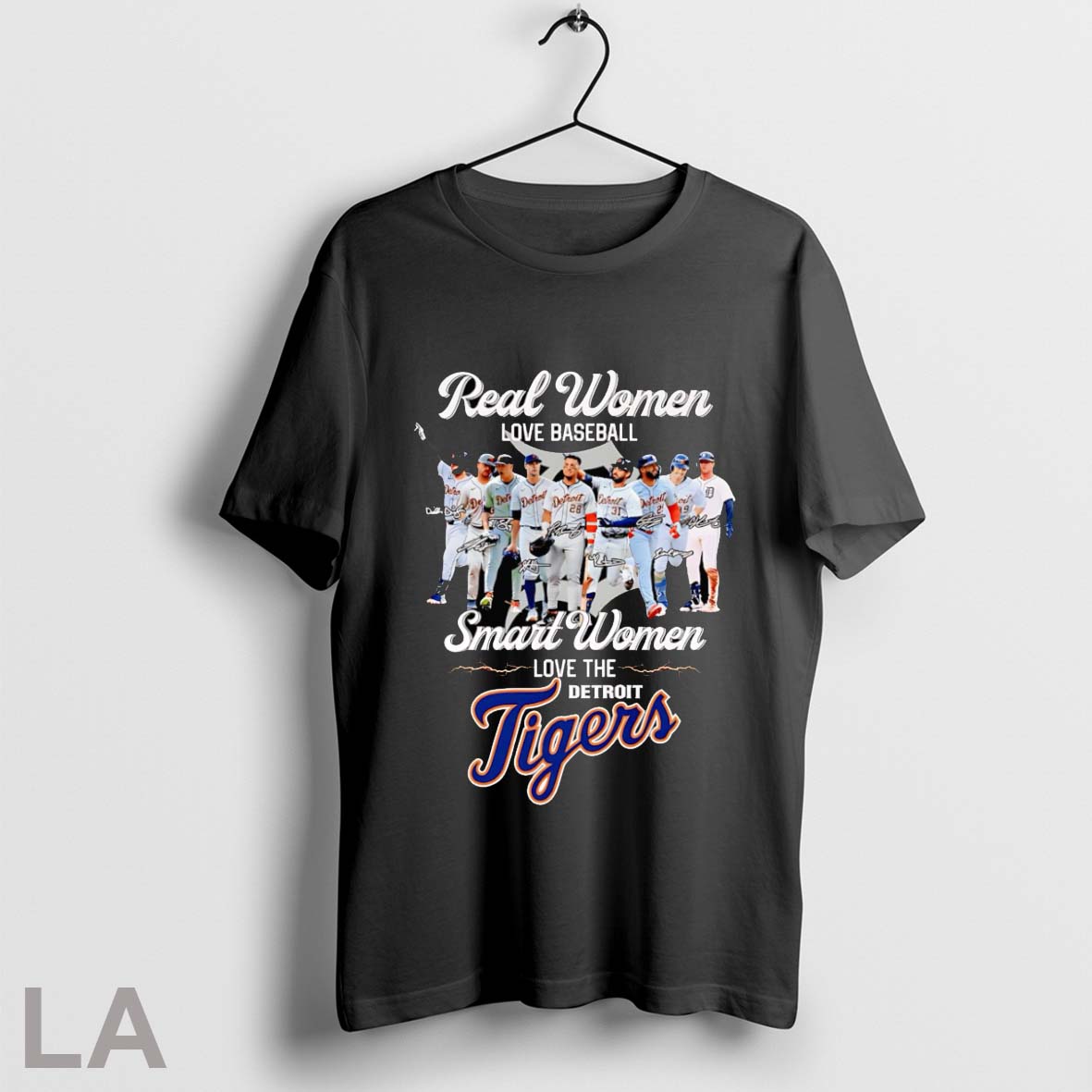 Real Women Love Baseball Smart The Detroit Tigers - Adult & Kids T-Shirts, Sweatshirts & Hoodies apparel design preview 1
