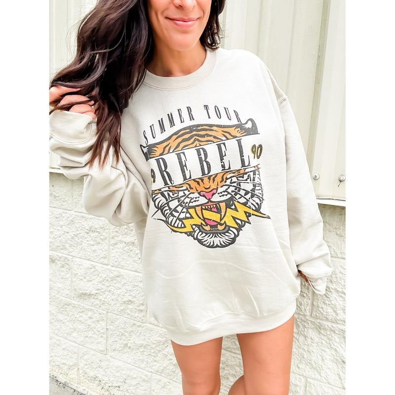 Rebel Tiger Top - Adult & Kids T-Shirts, Sweatshirts & Hoodies apparel design preview 1