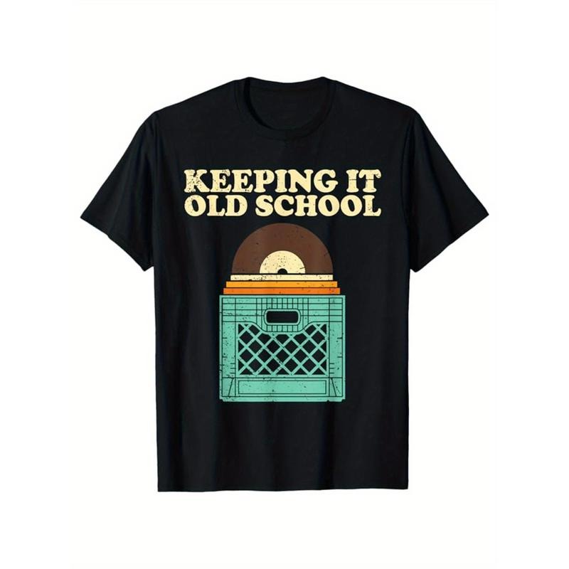 [Record Player Print Cotton Casual Short Sleeve Crew - Adult & Kids T-Shirts, Sweatshirts & Hoodies apparel design preview 1