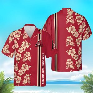 Red Aloha MLB Arizona Diamondbacks Hawaiian Beach - Adult & Kids T-Shirts, Sweatshirts & Hoodies apparel design preview 1