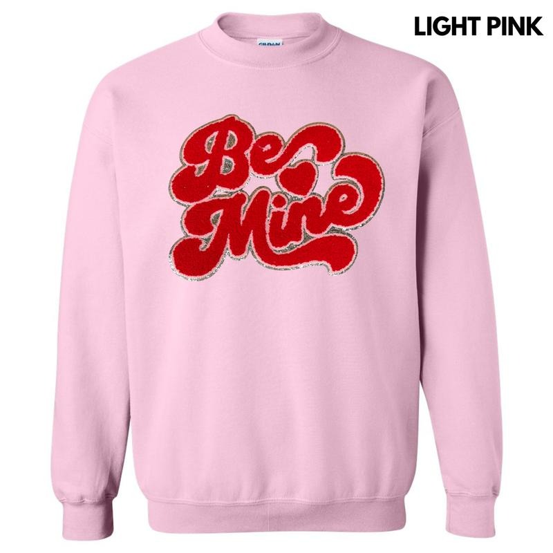 Red Be Mine Chenille Patch - Adult & Kids T-Shirts, Sweatshirts & Hoodies apparel design preview 1