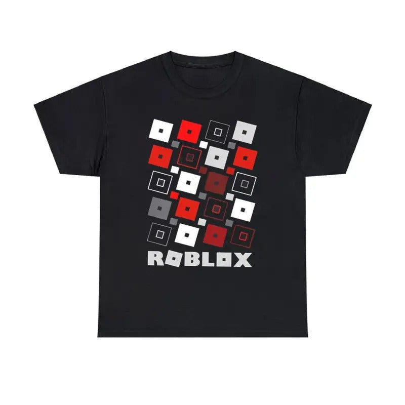 Red Block Pattern Online Gaming Inspired - Adult & Kids T-Shirts, Sweatshirts & Hoodies apparel design preview 1
