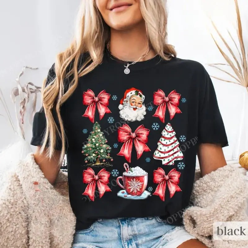 Red Coquette Cute Xmas Retro Her - Adult & Kids T-Shirts, Sweatshirts & Hoodies apparel design preview 1