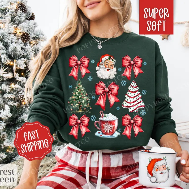 Red Coquette Merry - Adult & Kids T-Shirts, Sweatshirts & Hoodies apparel design preview 1