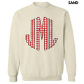 Red Gingham Monogram 'NLB' - Adult & Kids T-Shirts, Sweatshirts & Hoodies apparel design preview 1