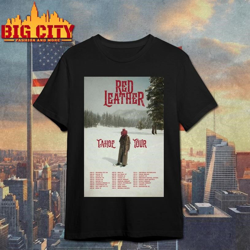 Red Leather Tahoe World Tour 2026 Poster - Adult & Kids T-Shirts, Sweatshirts & Hoodies apparel design preview 1