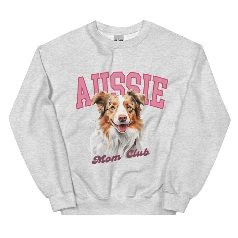 Red Merle Aussie Dog Mom Club Relaxed Fit Printed USA - Adult & Kids T-Shirts, Sweatshirts & Hoodies apparel design preview 1