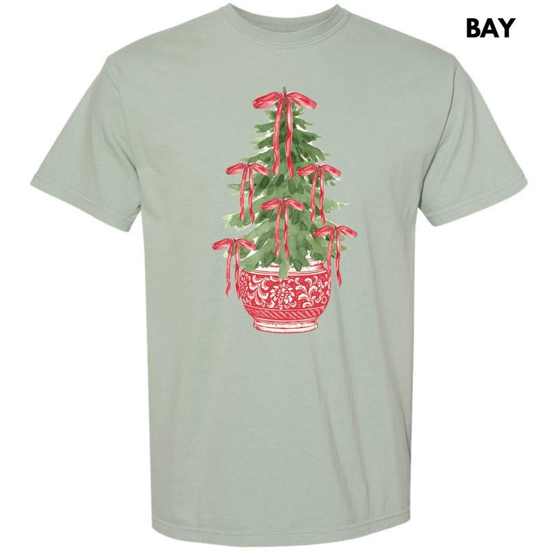 Red Potted Tree Comfort Colors 'NLB' - Adult & Kids T-Shirts, Sweatshirts & Hoodies apparel design preview 1