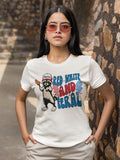 Red White Feral Funny USA Raccoon 4th July Hotdog - Adult & Kids T-Shirts, Sweatshirts & Hoodies apparel design preview 1