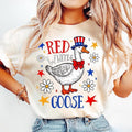 Red White Goose Funny 4th July Boho Patriotic Floral - Adult & Kids T-Shirts, Sweatshirts & Hoodies apparel design preview 1