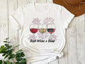 Red Wine Blue 4th July Patriotic USA Flag - Adult & Kids T-Shirts, Sweatshirts & Hoodies apparel design preview 1