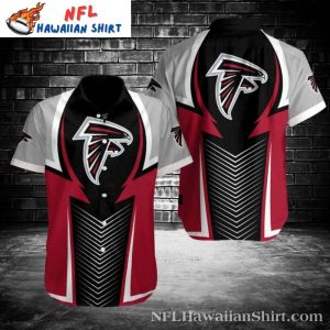 Red Zone Ready Atlanta Falcons Bold Stripe Tropical - Adult & Kids T-Shirts, Sweatshirts & Hoodies apparel design preview 1