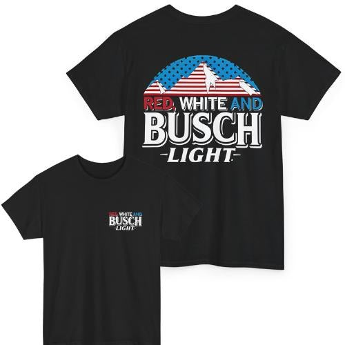 Red White Busch Light Both Sided Fabric Menswear - Adult & Kids T-Shirts, Sweatshirts & Hoodies apparel design preview 1