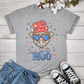 Red White Moo - Adult & Kids T-Shirts, Sweatshirts & Hoodies apparel design preview 1