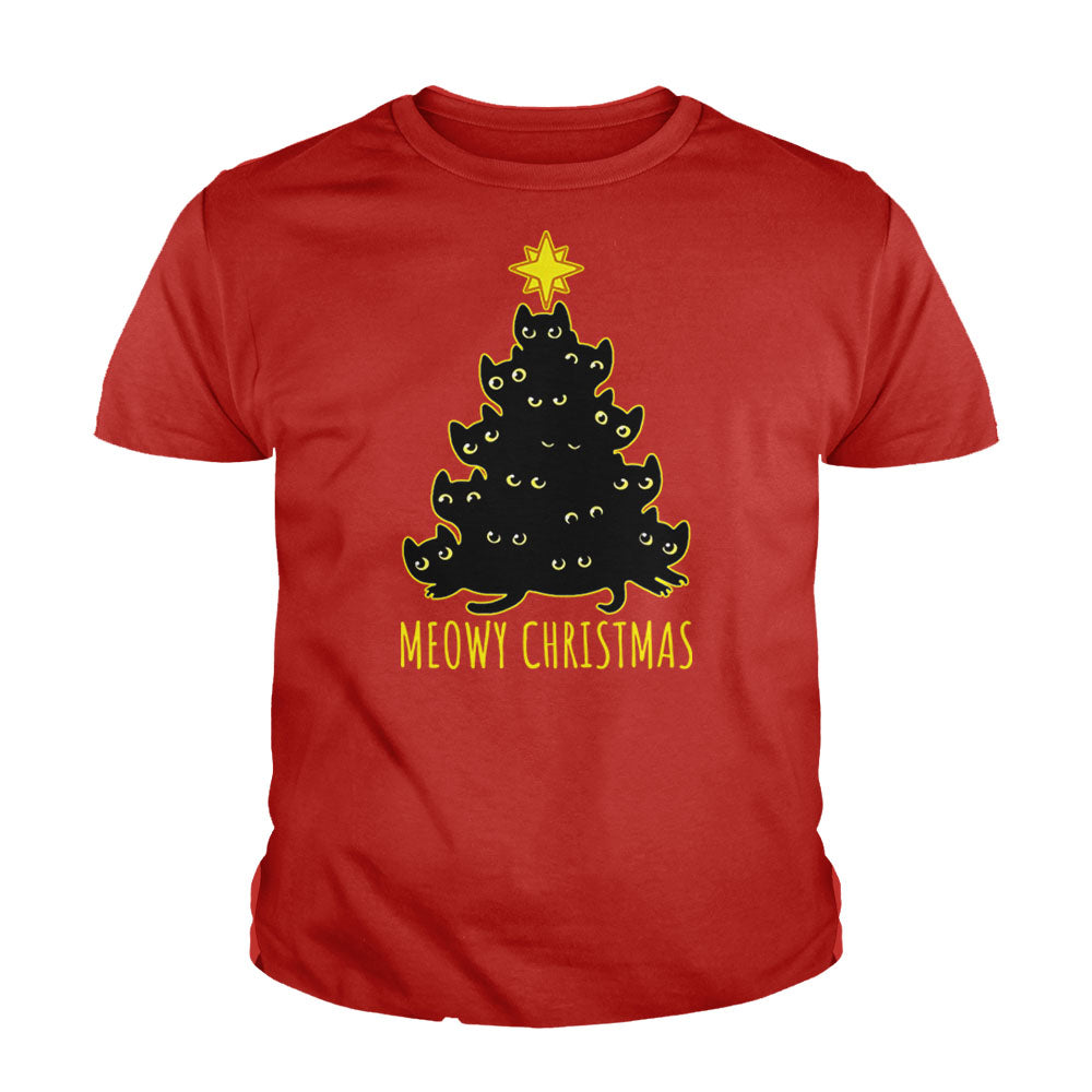 Meowy Christmas - Adult & Kids T-Shirts, Sweatshirts & Hoodies apparel design preview 1
