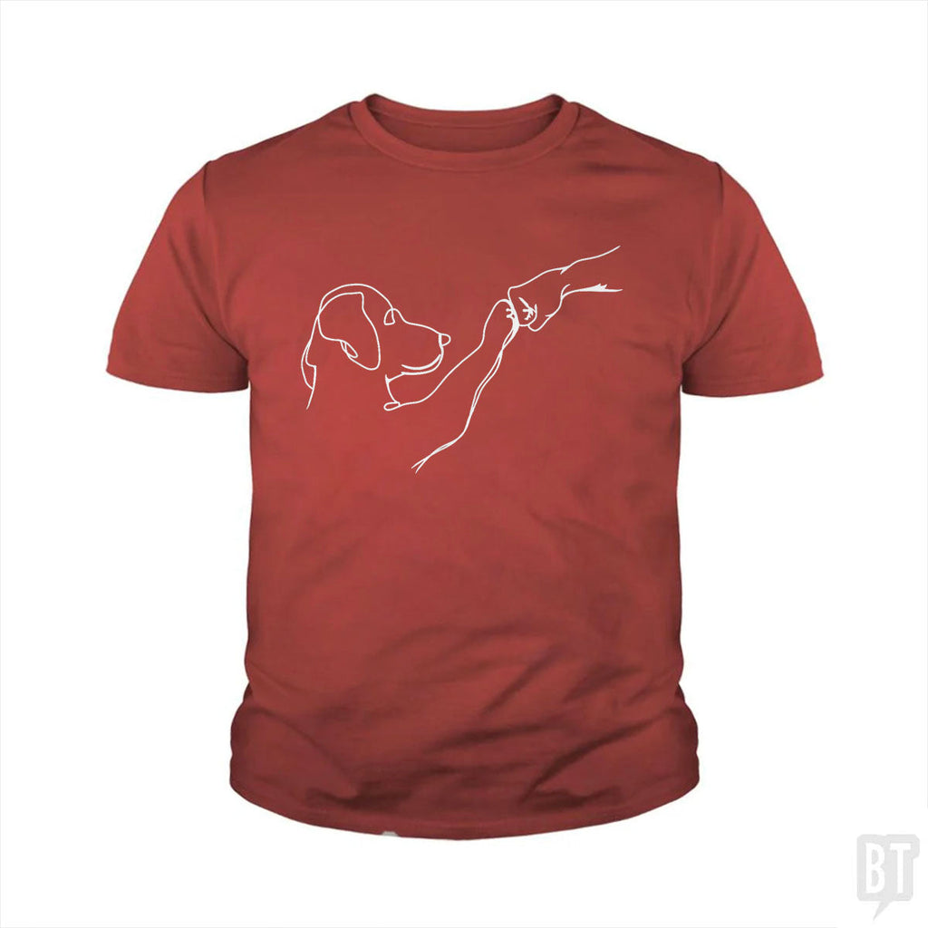 Dog and Human Fist Bump - Adult & Kids T-Shirts, Sweatshirts & Hoodies apparel design preview 1