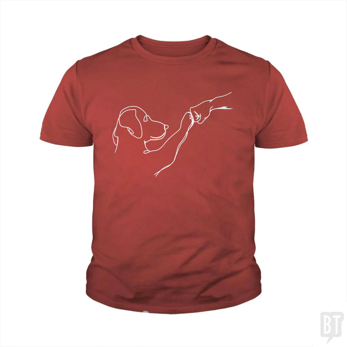 Dog and Human Fist Bump - Adult & Kids T-Shirts, Sweatshirts & Hoodies apparel design preview 1