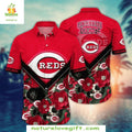 Cincinnati Reds Floral Hawaiian Stylish MLB Baseball - Adult & Kids T-Shirts, Sweatshirts & Hoodies apparel design preview 1