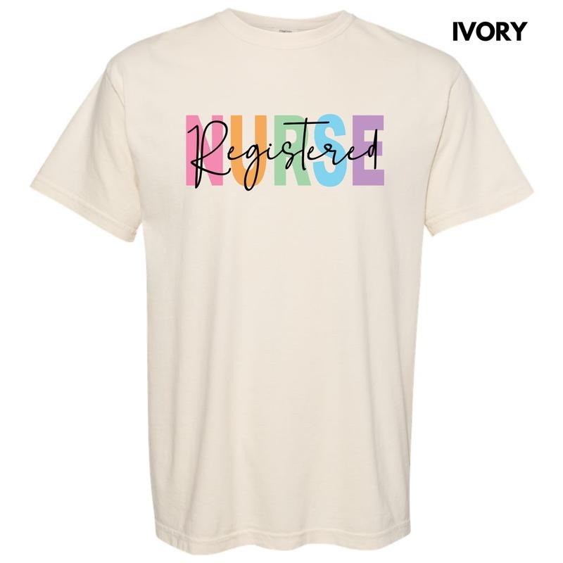 Registered Nurse Colorful Comfort Colors 'NLB' - Adult & Kids T-Shirts, Sweatshirts & Hoodies apparel design preview 1