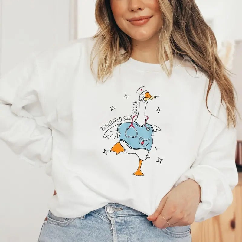 Registered Silly Goose Nurse Funny Casual Street - Adult & Kids T-Shirts, Sweatshirts & Hoodies apparel design preview 1