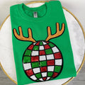 Reindeer Disco Patch Gildan - Adult & Kids T-Shirts, Sweatshirts & Hoodies apparel design preview 1