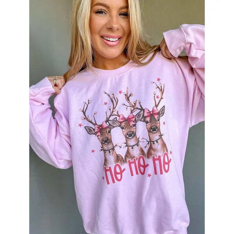Reindeer Ho Top - Adult & Kids T-Shirts, Sweatshirts & Hoodies apparel design preview 1