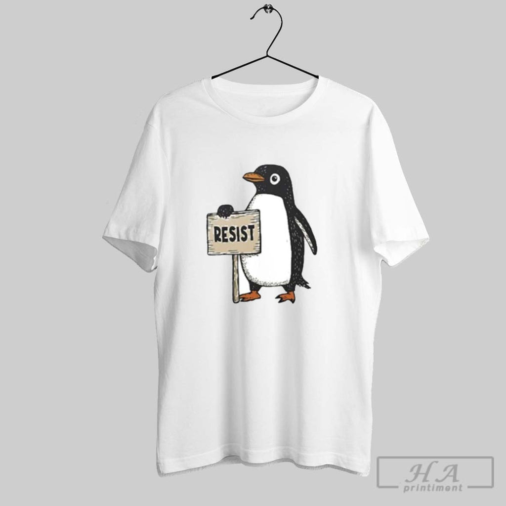 Resist Penguins - Adult & Kids T-Shirts, Sweatshirts & Hoodies apparel design preview 1