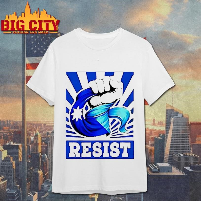 Resist Raising Fist Blue State Of Minnesota Star - Adult & Kids T-Shirts, Sweatshirts & Hoodies apparel design preview 1