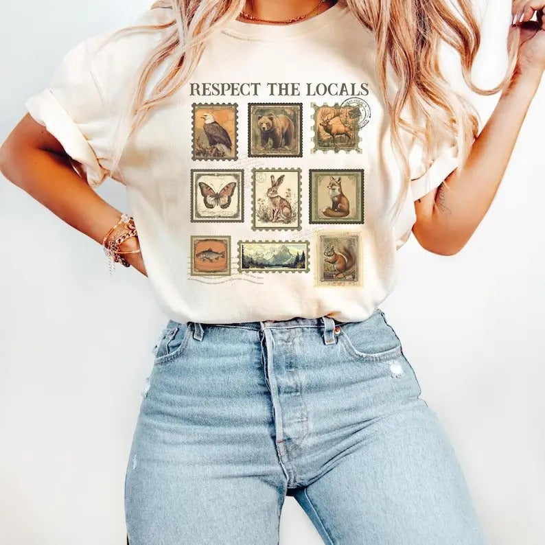 Respect Local Wildlife Nature Lover Animal Protect - Adult & Kids T-Shirts, Sweatshirts & Hoodies apparel design preview 1