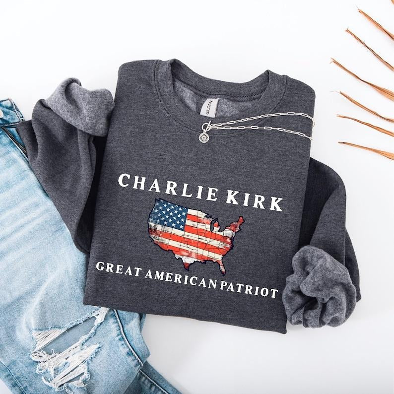 Rest Peace Charlie Kirk Patriotic Faith Based - Adult & Kids T-Shirts, Sweatshirts & Hoodies apparel design preview 1