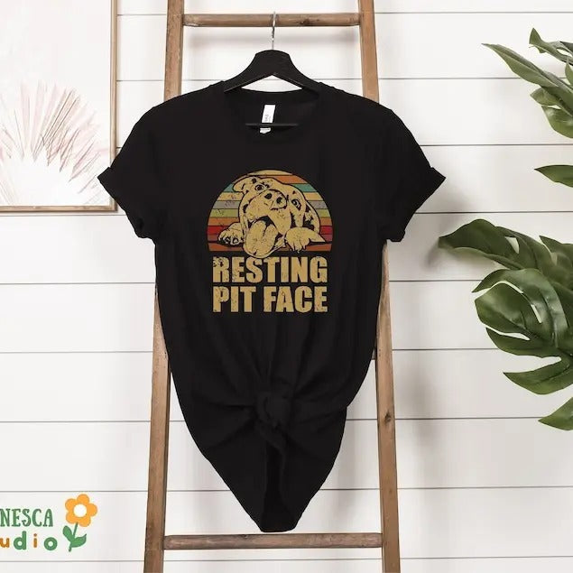 Resting Pit Face Paw Guard PitbUll L0vers Animal - Adult & Kids T-Shirts, Sweatshirts & Hoodies apparel design preview 1