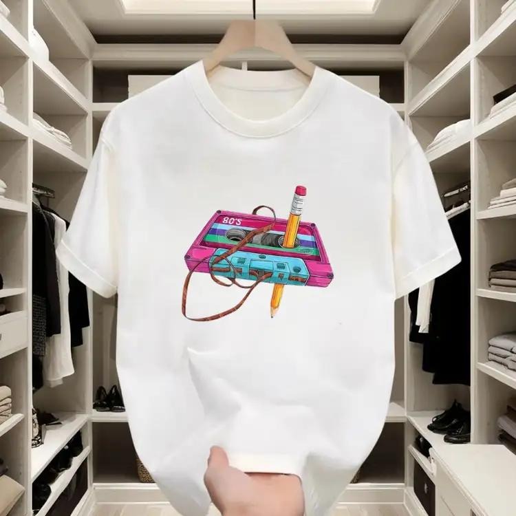 Retro Cotton Fun Cassette Tape Print Casual - Adult & Kids T-Shirts, Sweatshirts & Hoodies apparel design preview 1
