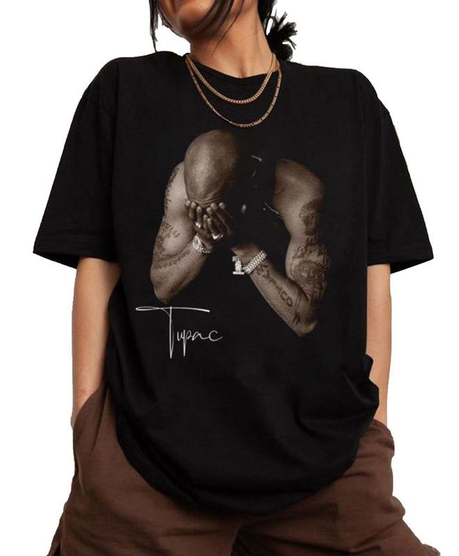 Retro 90s 2Pac Big Face Head Vintage Tupac Shakur - Adult & Kids T-Shirts, Sweatshirts & Hoodies apparel design preview 1