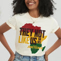 Retro Africa Map They Not Like Us Juneteenth 1865 - Adult & Kids T-Shirts, Sweatshirts & Hoodies apparel design preview 1