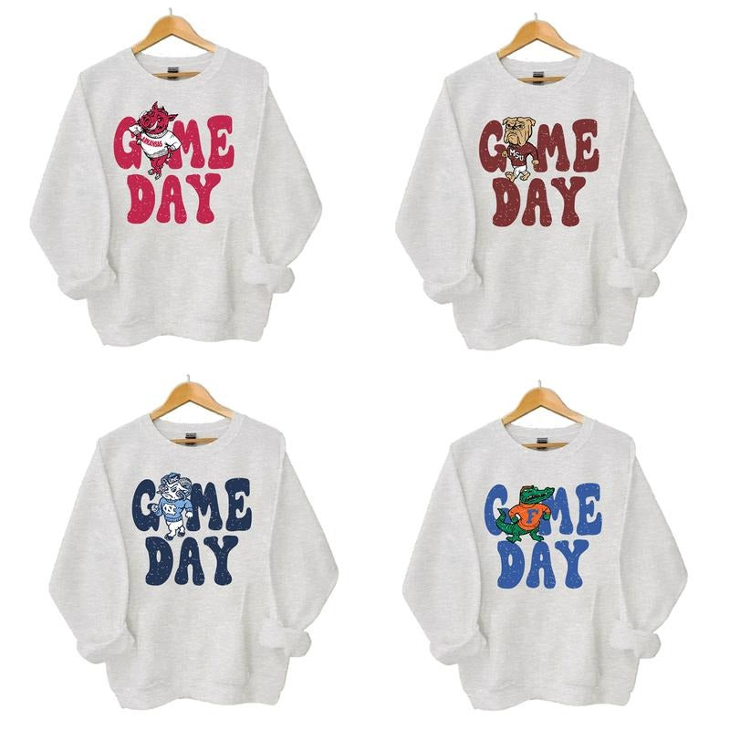 Retro All College Football Mascot Game Day Bundle - Adult & Kids T-Shirts, Sweatshirts & Hoodies apparel design preview 1