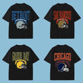 Retro All Team Football Helmet Vintage Fan Teams Game - Adult & Kids T-Shirts, Sweatshirts & Hoodies apparel design preview 1