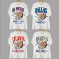 Retro All Teams Basketball White Hometown Vintage - Adult & Kids T-Shirts, Sweatshirts & Hoodies apparel design preview 1