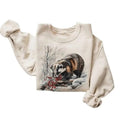 Retro American Badger Winter Scene Nineties 90s - Adult & Kids T-Shirts, Sweatshirts & Hoodies apparel design preview 1