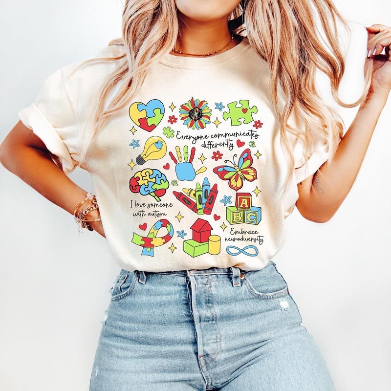 Retro Autism Awareness Coquette Bow Mama Advocate - Adult & Kids T-Shirts, Sweatshirts & Hoodies apparel design preview 1