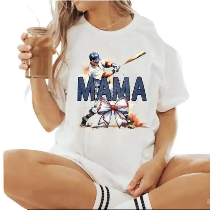 Retro Baseball Mama Cotton Perfect Boyfriend - Adult & Kids T-Shirts, Sweatshirts & Hoodies apparel design preview 1