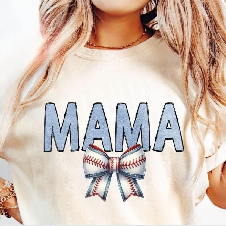 Retro Baseball Mama Cotton Perfect Boyfriend - Adult & Kids T-Shirts, Sweatshirts & Hoodies apparel design preview 1