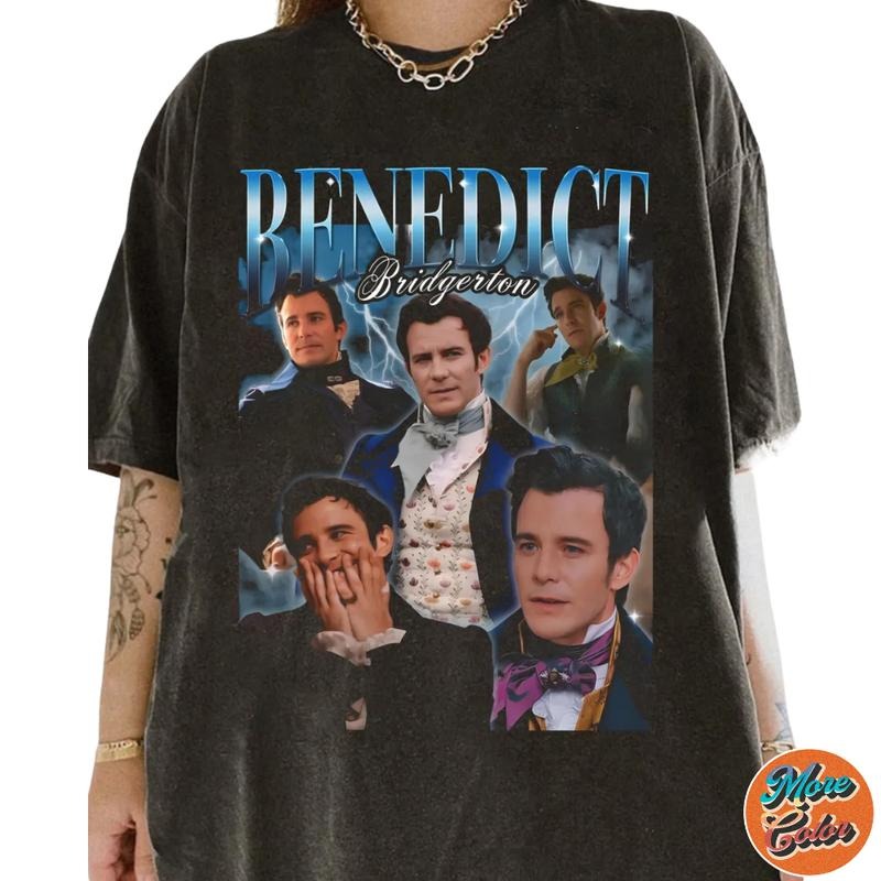 Retro Bootleg Benedict Bridgerton Vintage Cotton Crew - Adult & Kids T-Shirts, Sweatshirts & Hoodies apparel design preview 1