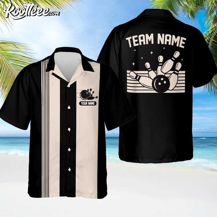 Retro Bowling Custom Name Bowler Gift Hawaiian - Adult & Kids T-Shirts, Sweatshirts & Hoodies apparel design preview 1