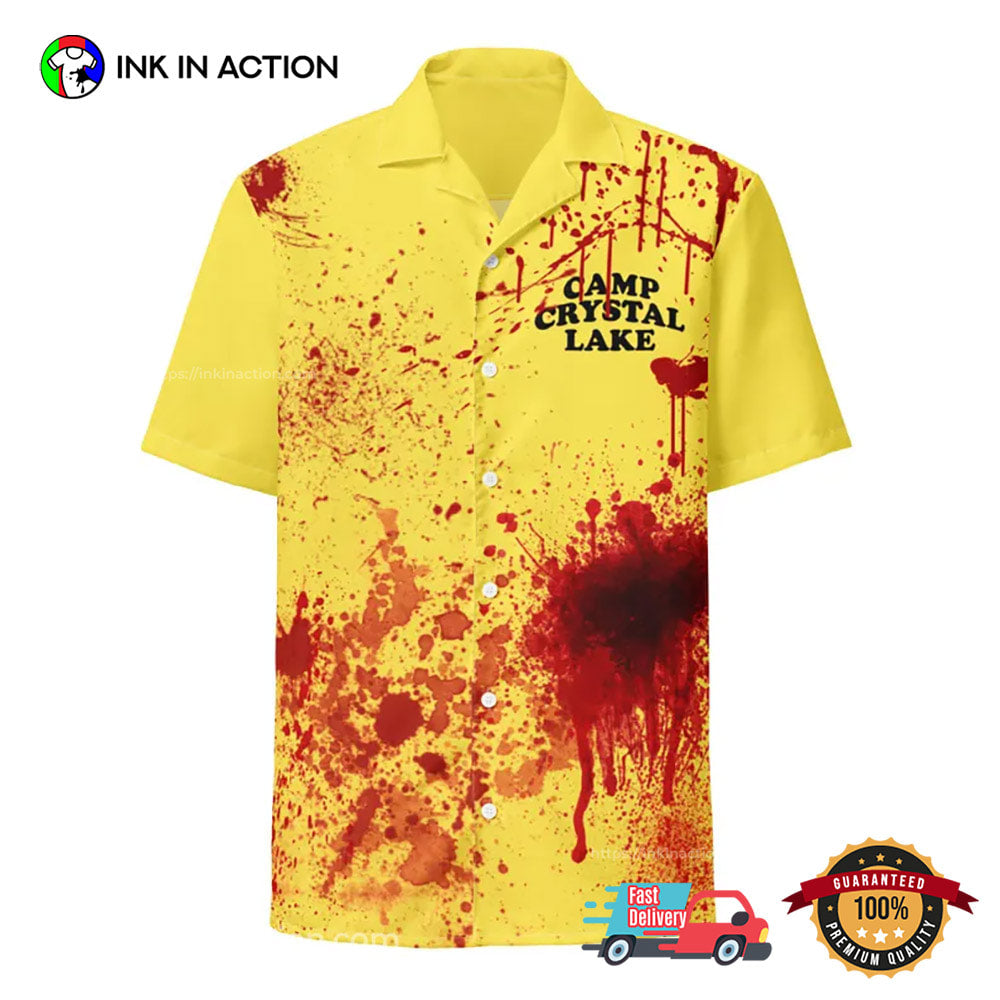 Retro Camp Crystal Lake Friday The 13th Hawaiian - Adult & Kids T-Shirts, Sweatshirts & Hoodies apparel design preview 1