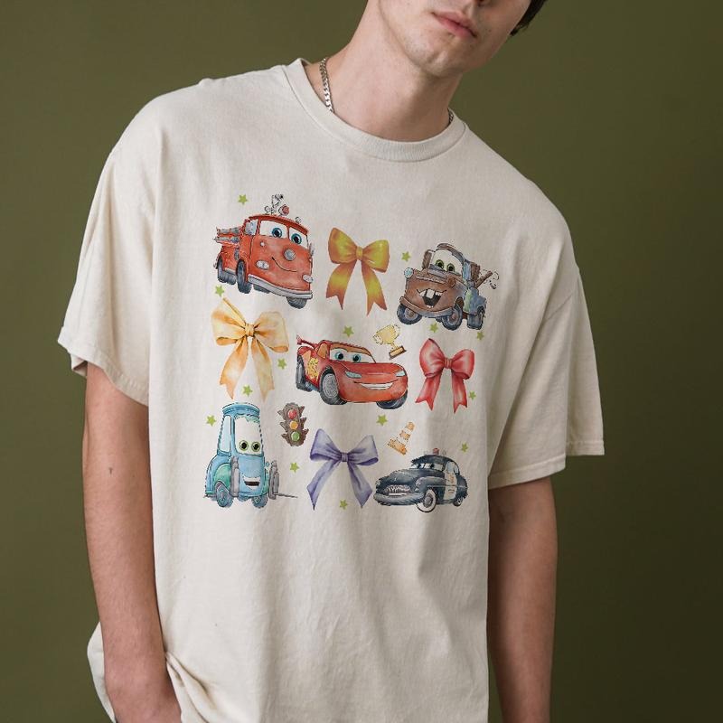 Retro Car Coquette Bows Friends Family Vacation - Adult & Kids T-Shirts, Sweatshirts & Hoodies apparel design preview 1